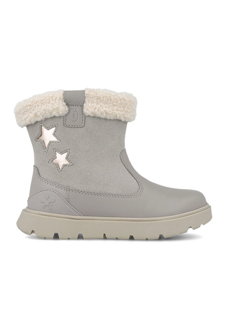 Cizme medii de piele si piele ecologica cu captuseala calduroasa