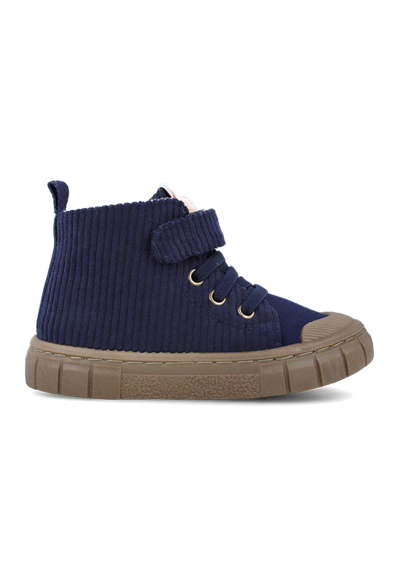 Ghete din material textil cu velcro - Bleumarin