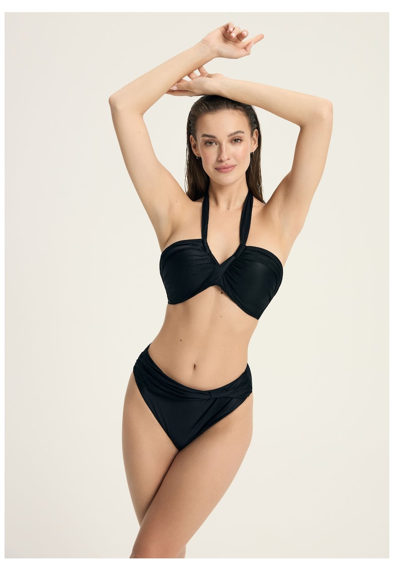 Sutien top push-up bandeau Negru Truffle