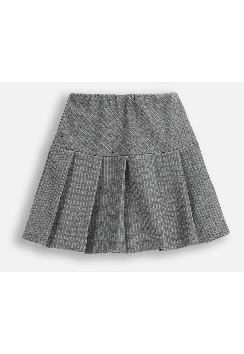 Fusta plisata cu imprimeu in dungi