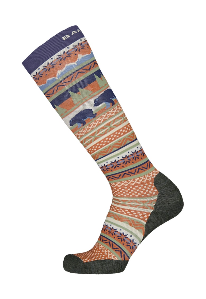 Sosete lungi cu model - pentru schi