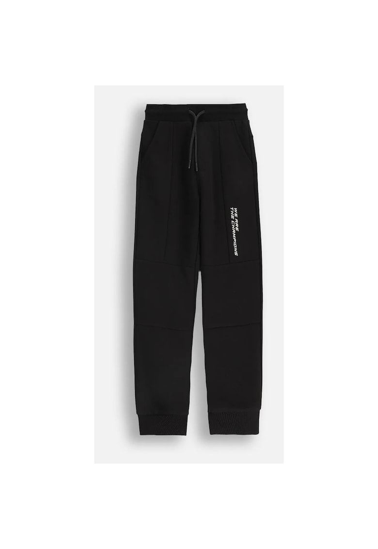 Pantaloni sport cu talie ajustabila si buzunare oblice