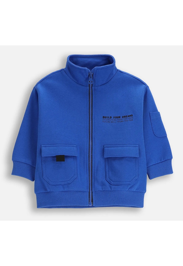 Bluza de trening cu buzunare cu velcro