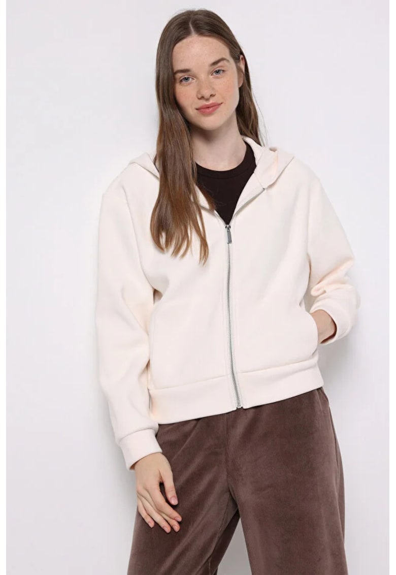 Hanorac Damen Alb Regular Fit - Alb