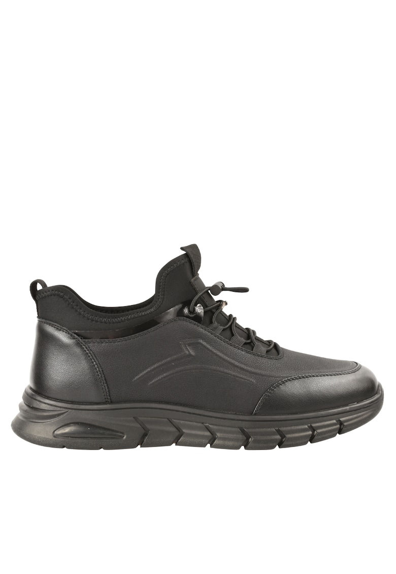 Pantofi sport - barbati - E18350 - negru - piele naturala - Negru