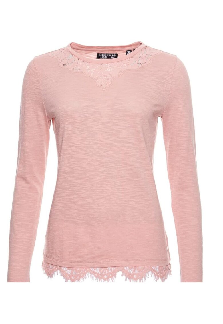 Bluza lejera roz cu dantela pentru femei Ellis Lace Ls Top - talie