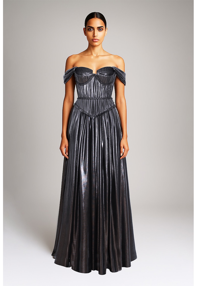 Rochie maxi cu decolteu pe umeri