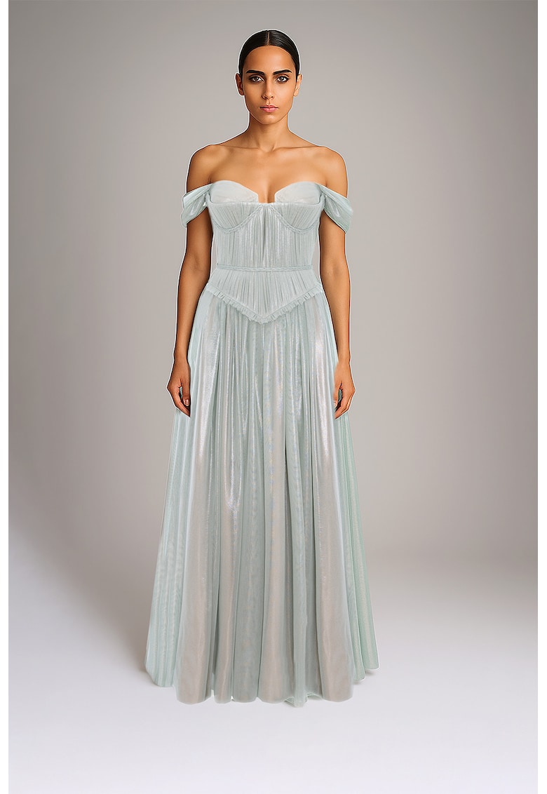 Rochie maxi cu decolteu pe umeri