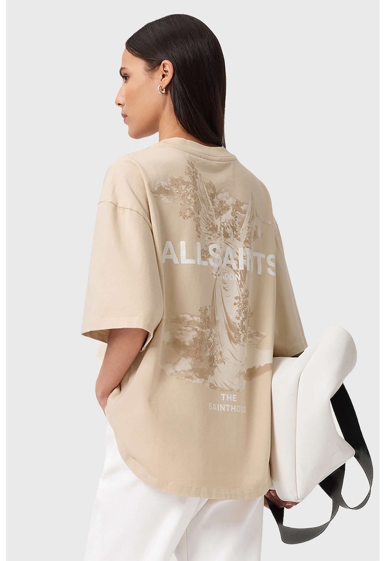 Tricou lejer de bumbac organic cu imprimeu pe spate