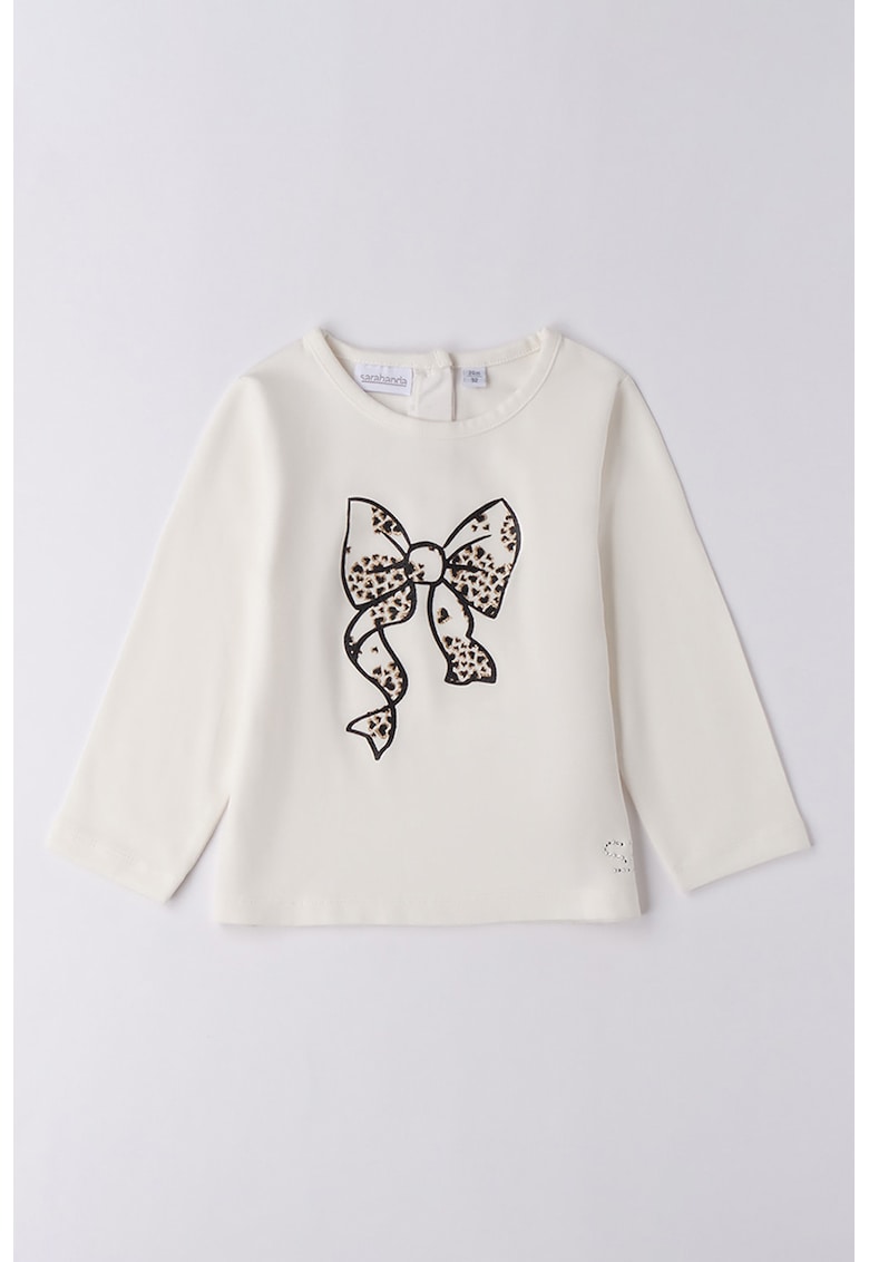 Bluza cu imprimeu grafic - Auriu/Alb fildes/Negru