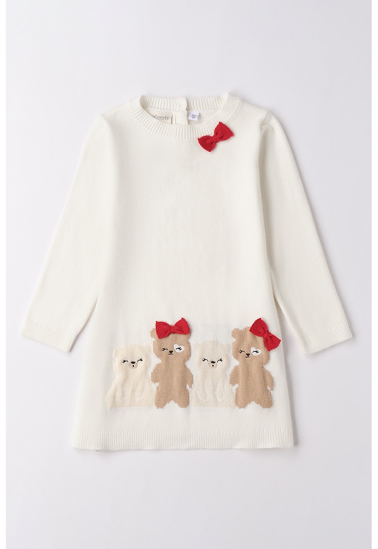 Rochie tricotata cu detalii grafice