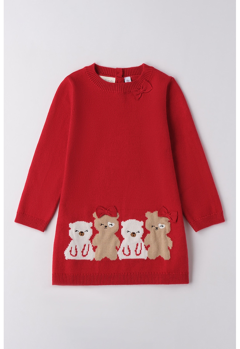 Rochie tricotata cu detalii grafice