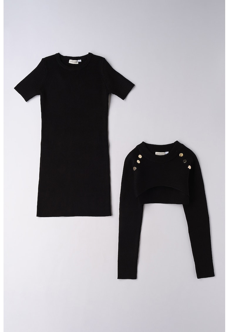 Set de rochie uni si pulover