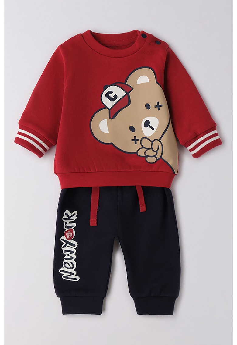 Set de bluza de trening si pantaloni de trening cu model grafic - 2 piese