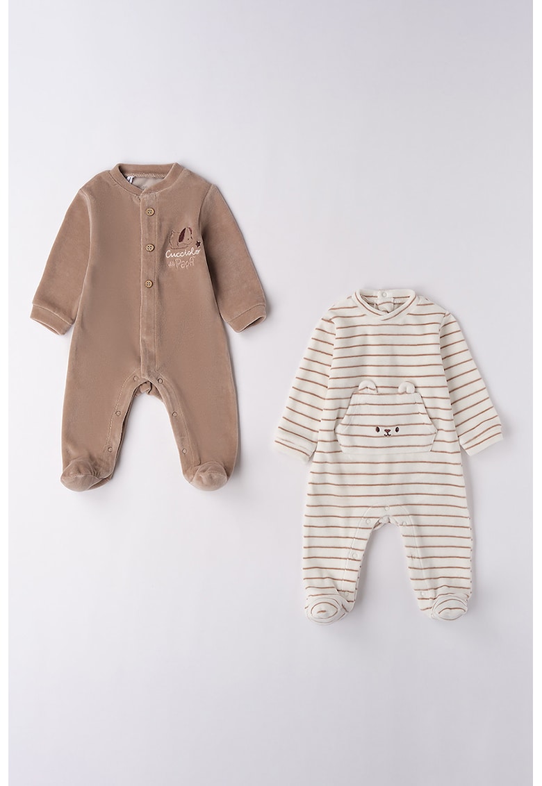 Set de salopete din amestec de bumbac - 2 piese