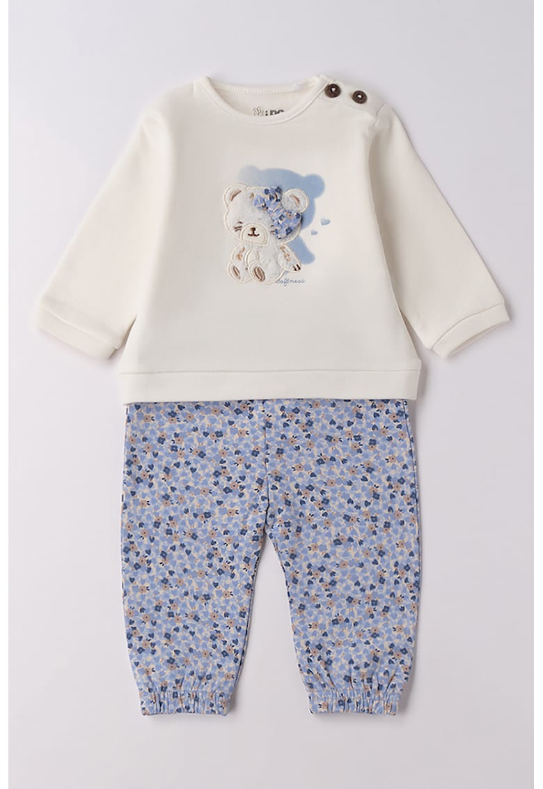 Set de bluza cu model si pantaloni - 2 piese