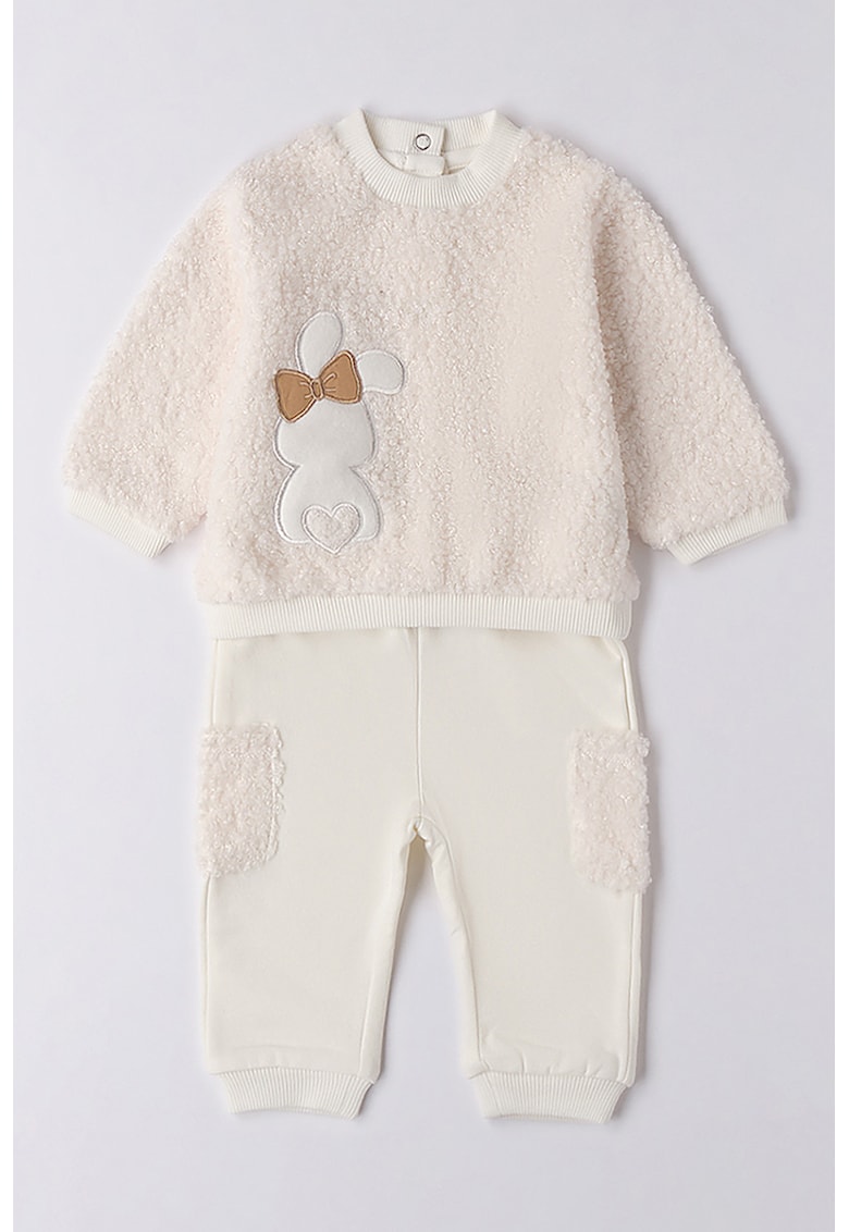 Set de bluza pufoasa de trening si pantaloni - 2 piese