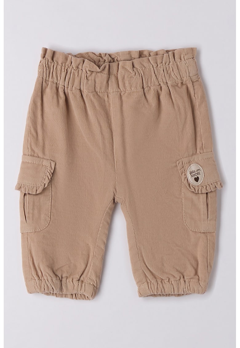 Pantaloni din reiat cu talie elastica