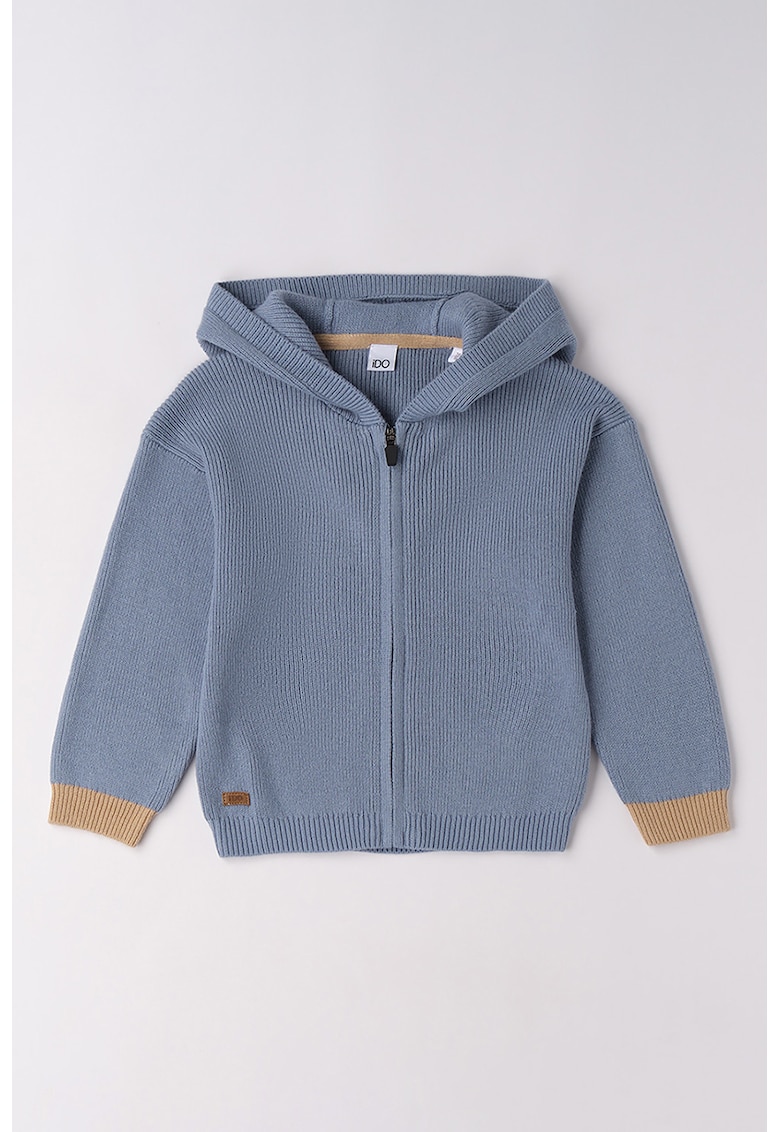 Cardigan cu gluga si fermoar