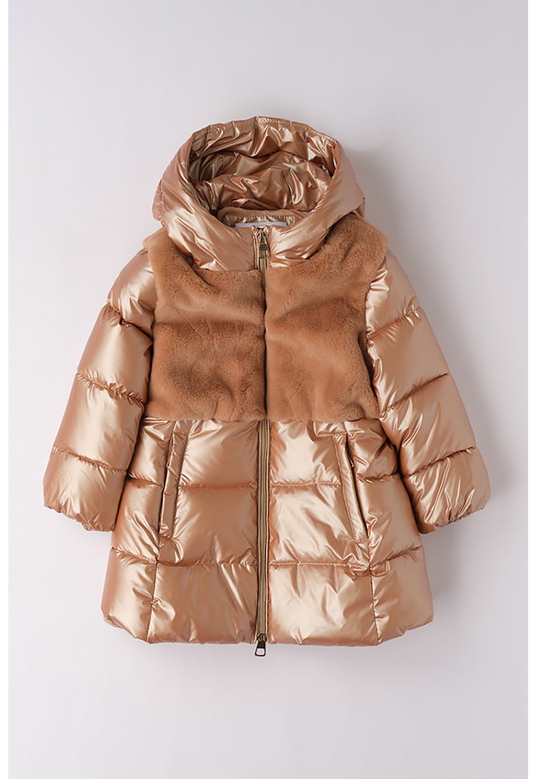 Geaca cu vatelina si doua texturi - Bronz