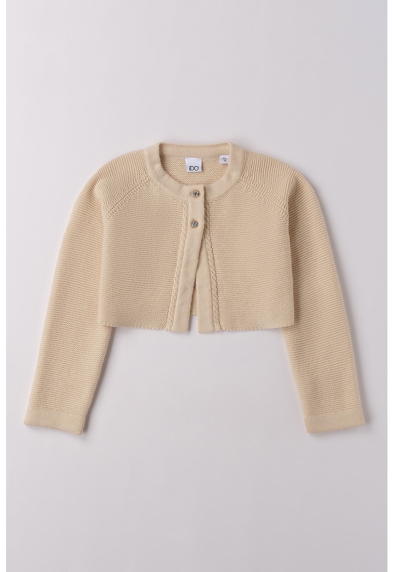 Cardigan crop din amestec de lana