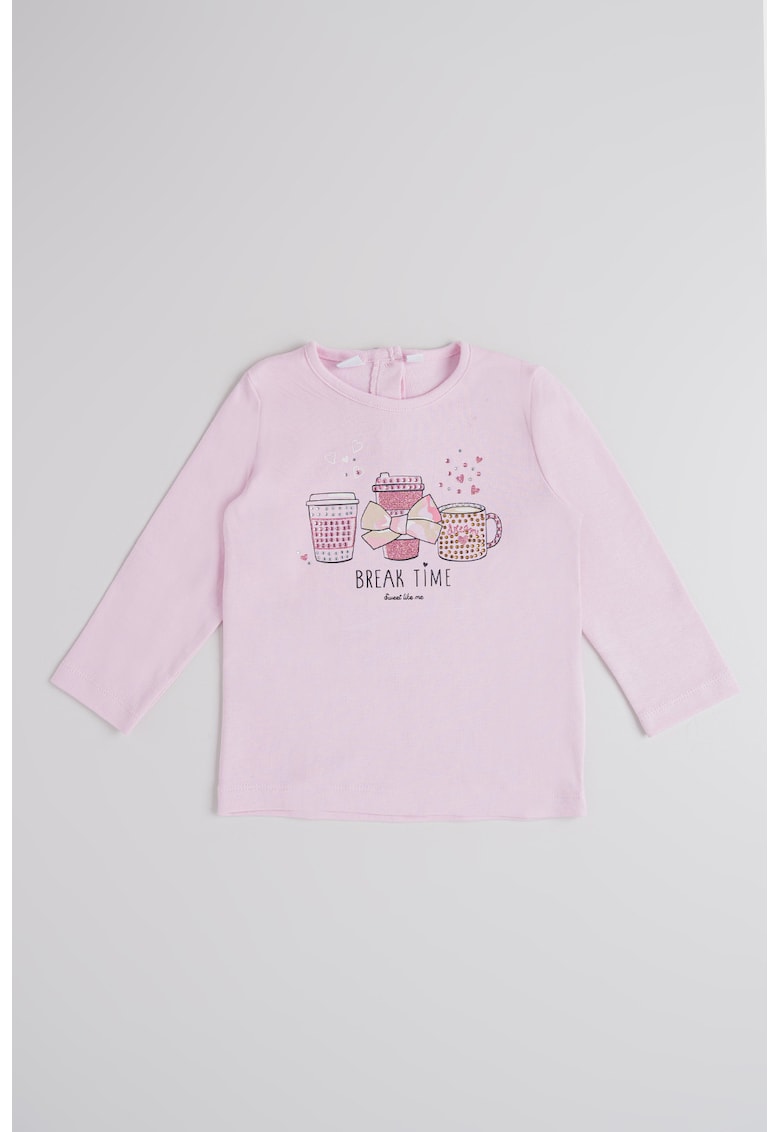 Bluza cu imprimeu si strasuri