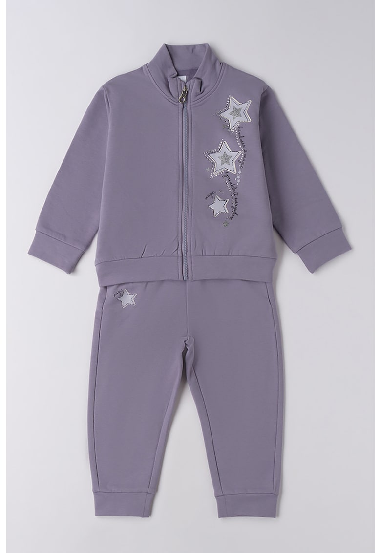 Set de bluza si pantaloni de trening - Albastru prafuit