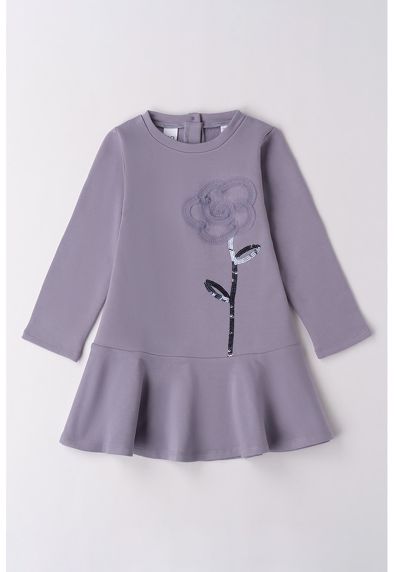 Rochie din amestec de bumbac cu paiete