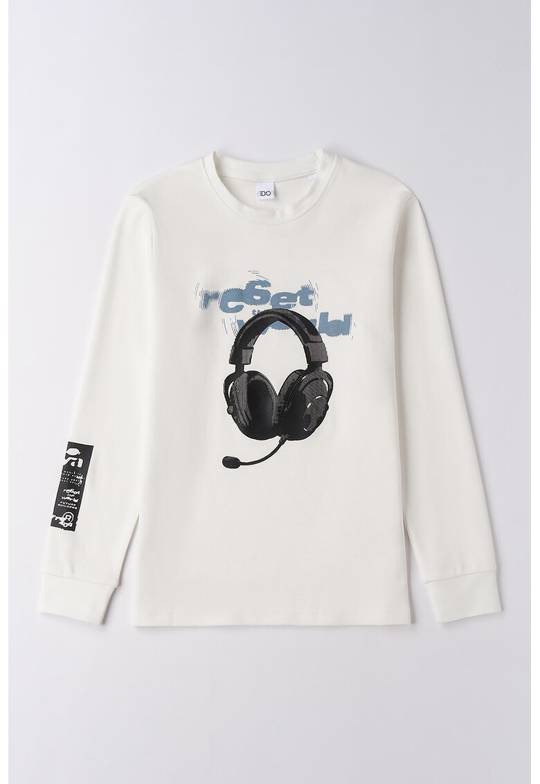 Bluza de bumbac cu imprimeu