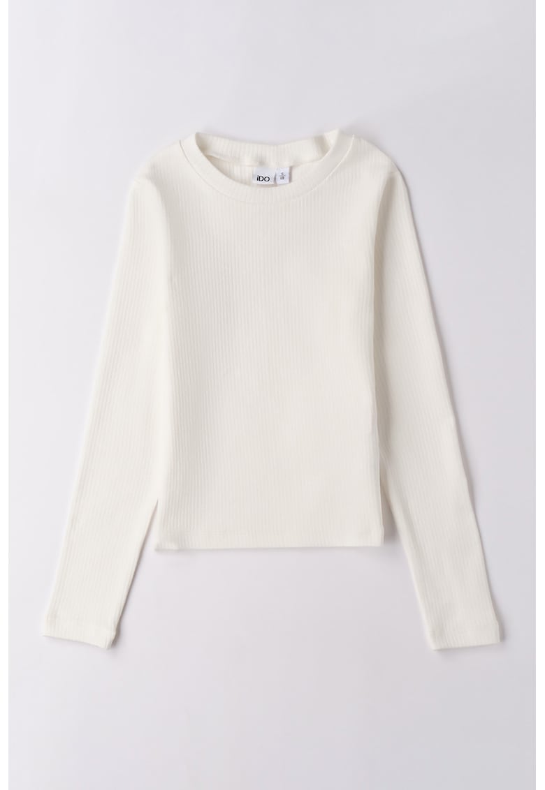 Bluza din amestec de bumbac cu aspect striat