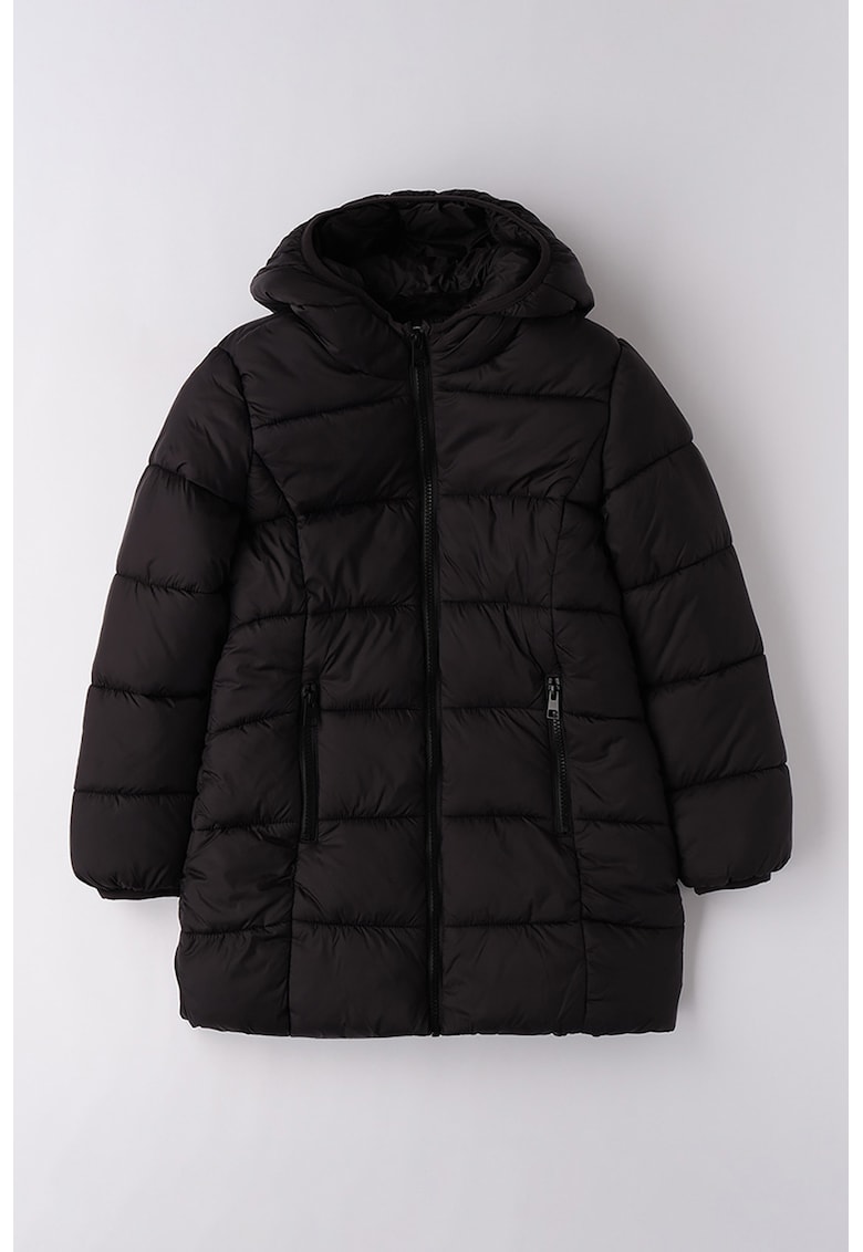 Geaca cu buzunare cu fermoar - Negru