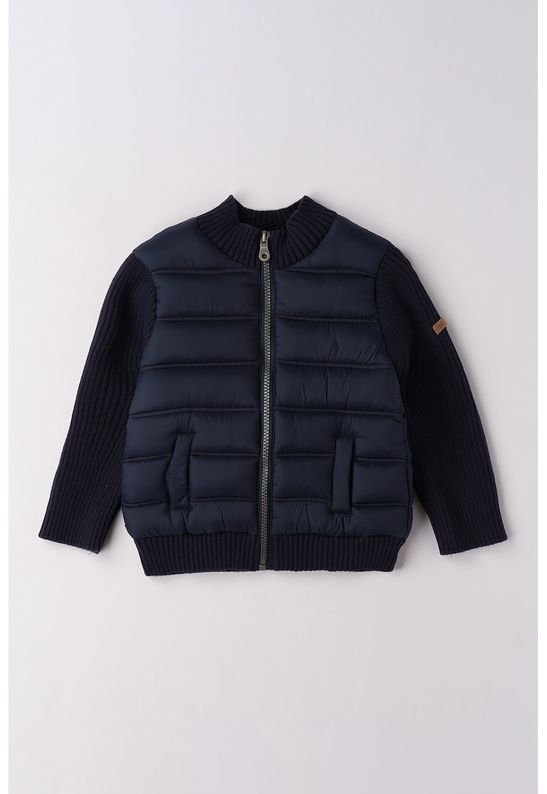 Jacheta cu fermoar si buzunare laterale - Albastru ultramarin