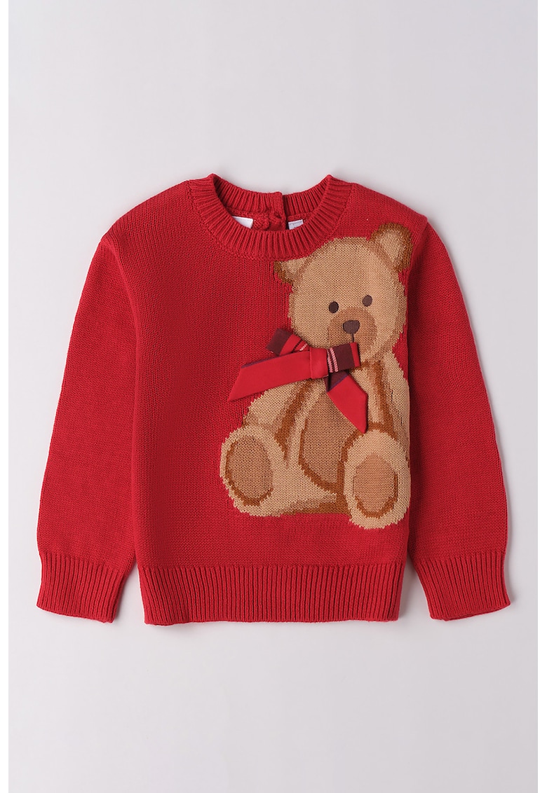 Pulover cu imprimeu cu urs