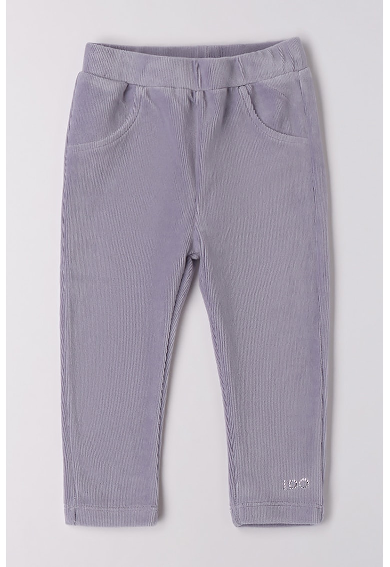 Pantaloni din amestec de bumbac cu talie elastica