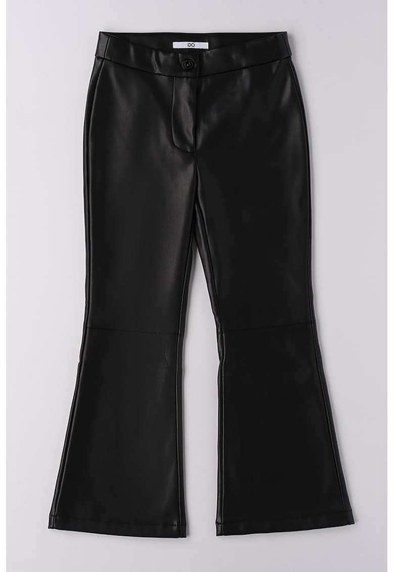 Pantaloni evazati de piele ecologica