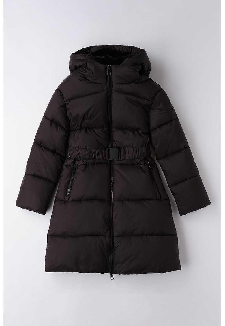 Geaca matlasata cu vatelina si curea in talie