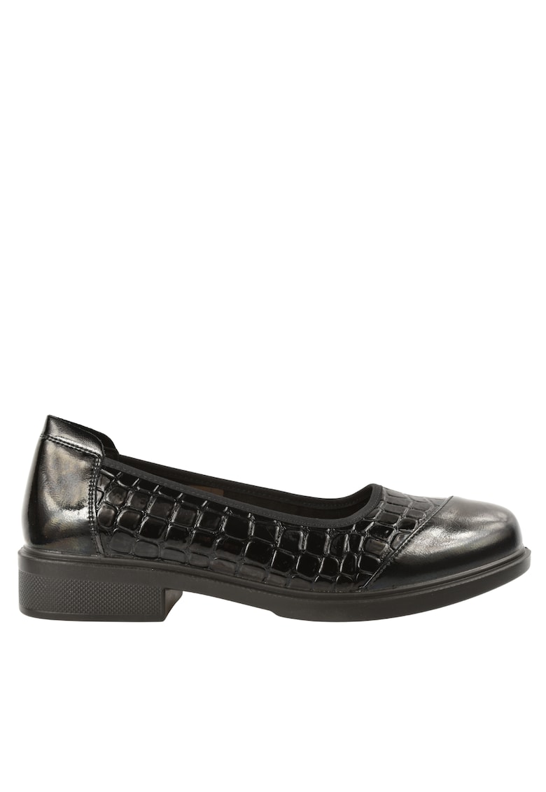 Pantofi casual - dama - X470007A negru - piele lacuita - Negru