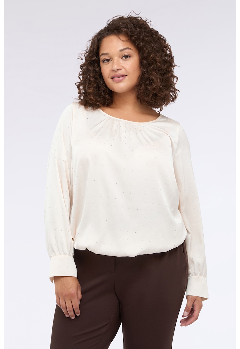 Bluza cu model buline si decolteu rptund