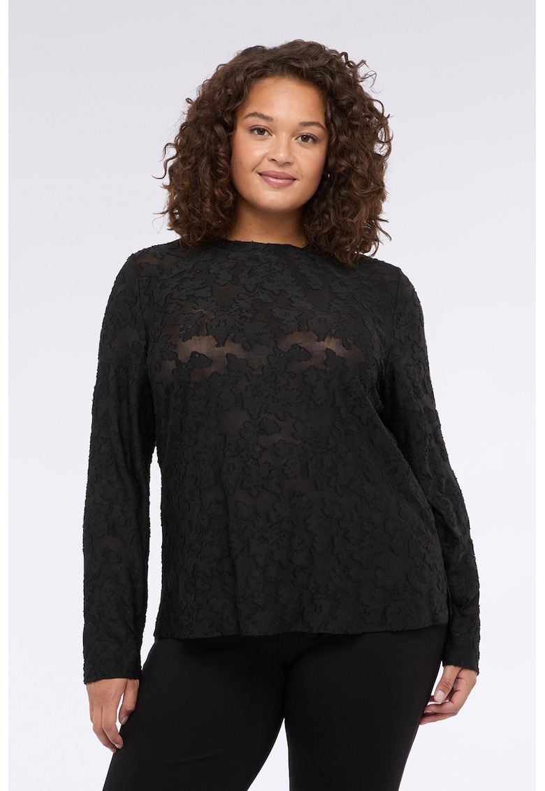 Bluza din dantela cu decolteu la baza gatului