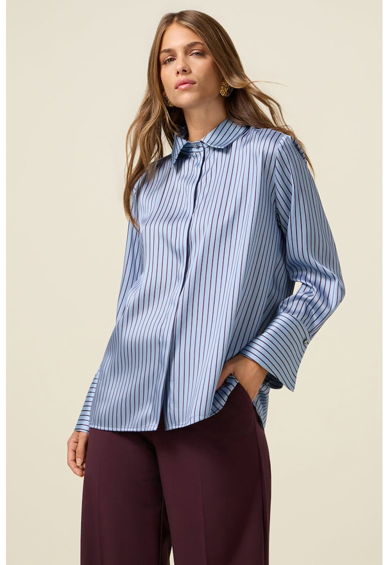 Camasa din satin cu dungi