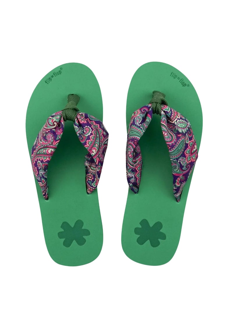 Flip-flops dama cu model Paisley Bandana