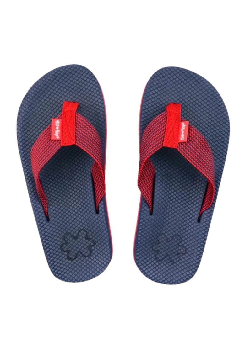 Slapi unisex din material textil - Rosu