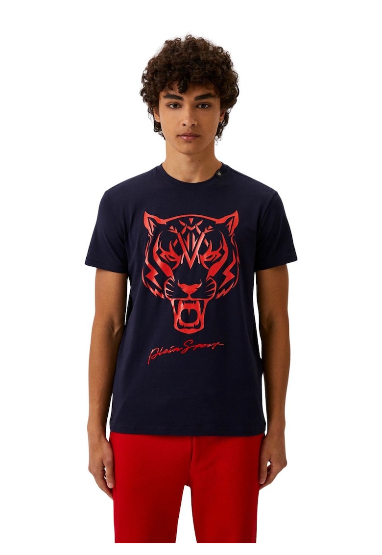 Tricou barbatesc Uomo cu imprimeu - bleumarin -