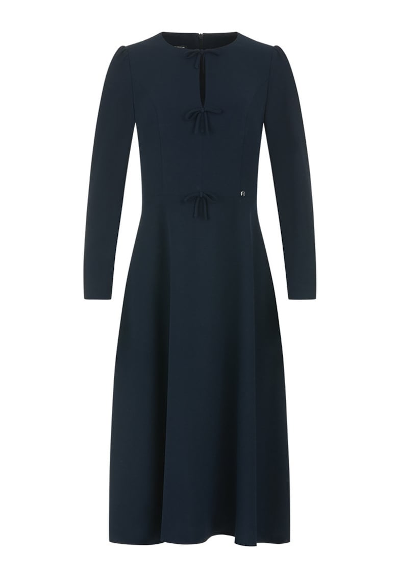 Rochie midi evazata - cu fundite decorative