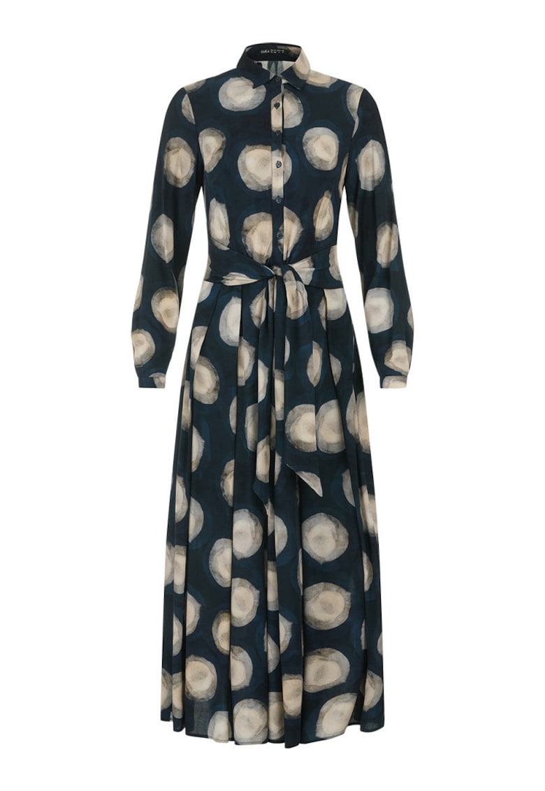 Rochie camasa cu buline supradimensionate