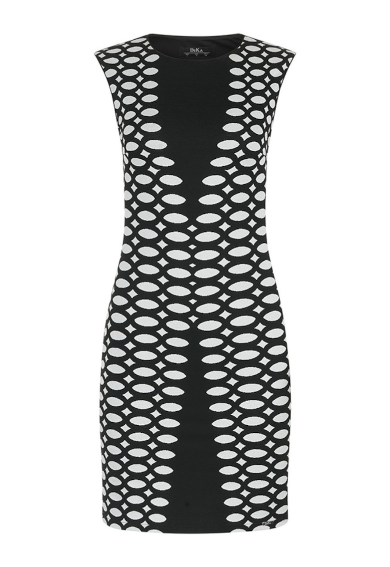 Rochie cambrata cu motive geometrice