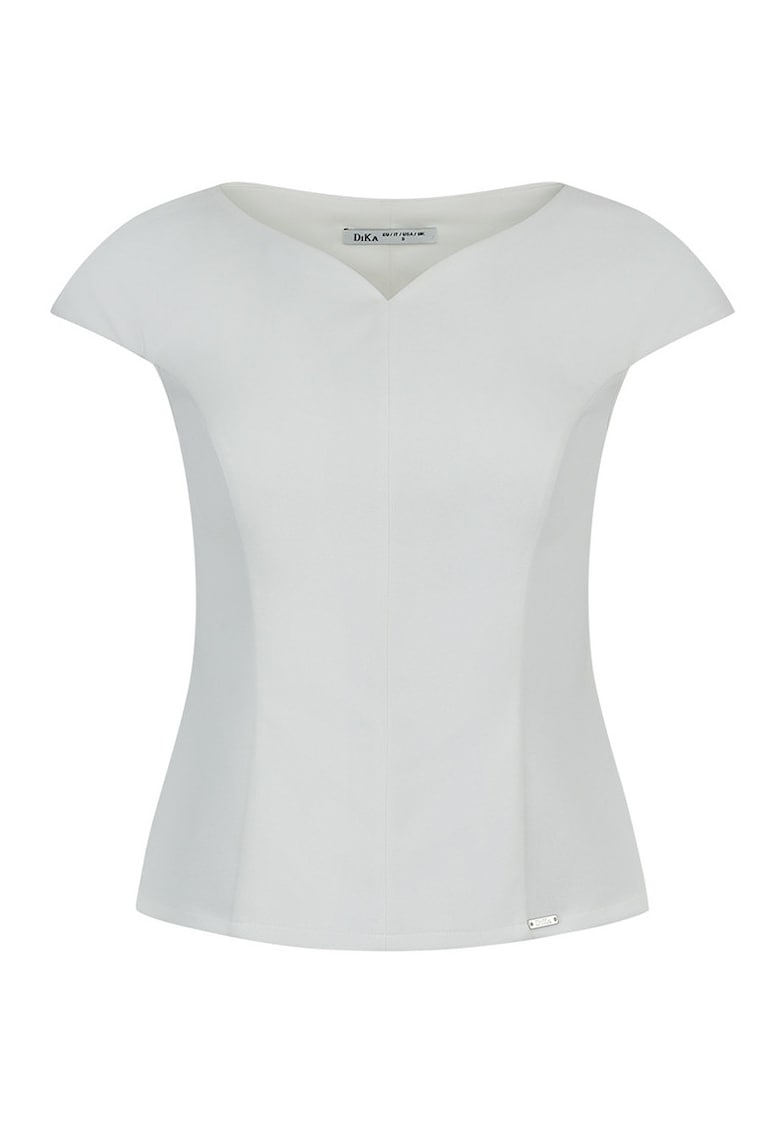 Bluza cu maneci scurte si decolteu in V