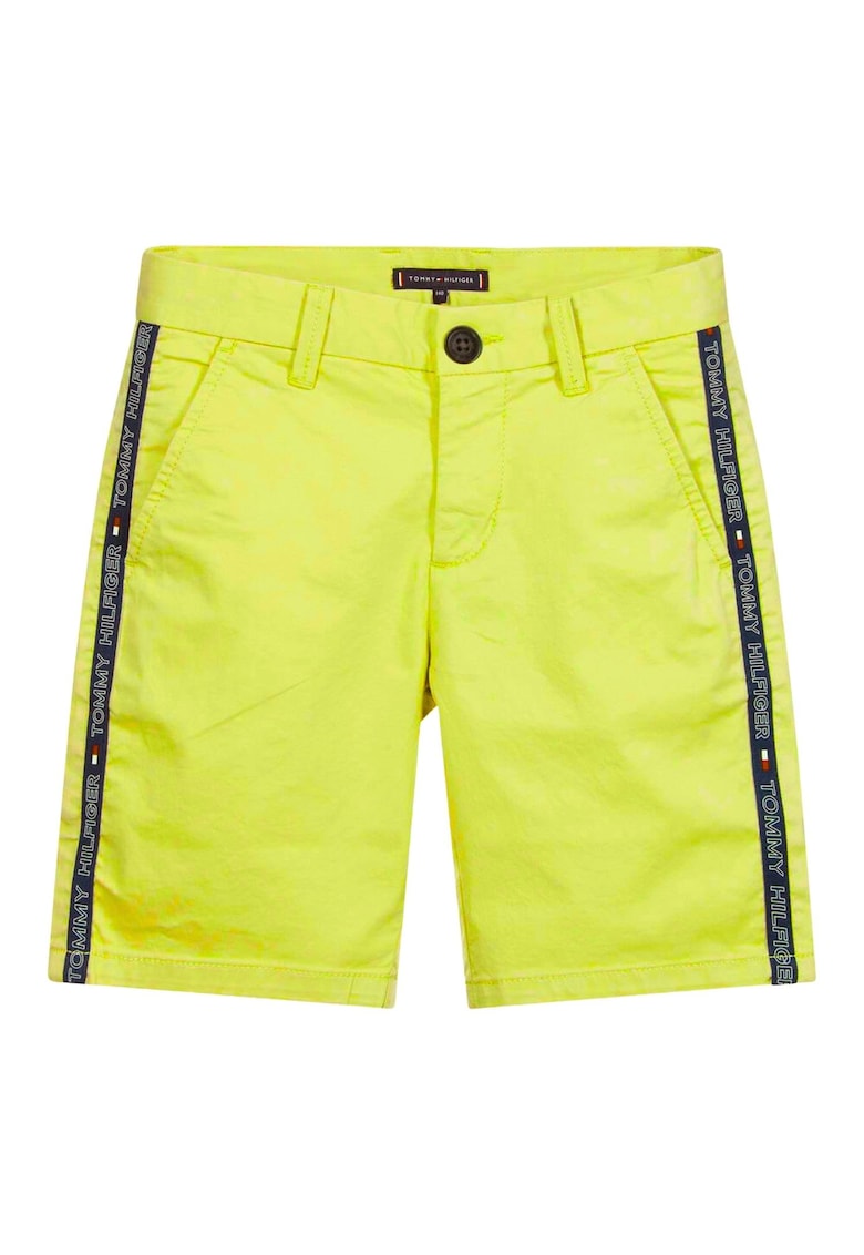 Pantaloni scurti verde neon cu dungi pentru baieti - 128