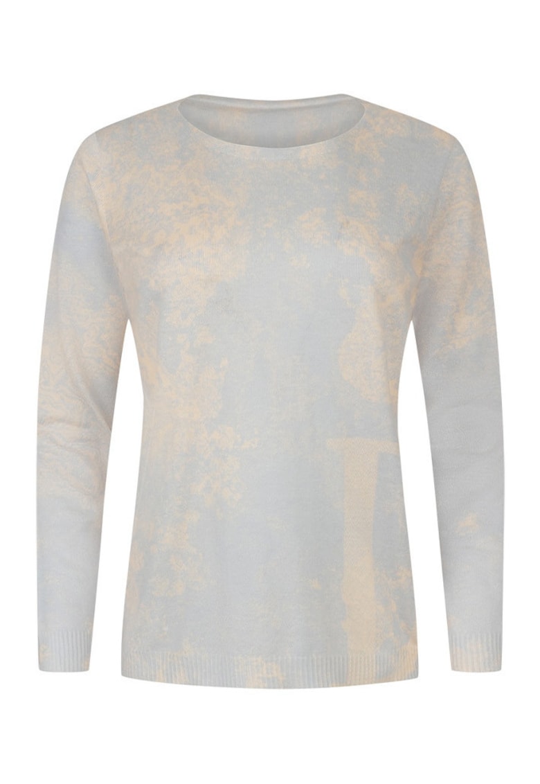 Pulover din amestec de lana cu imprimeu abstract
