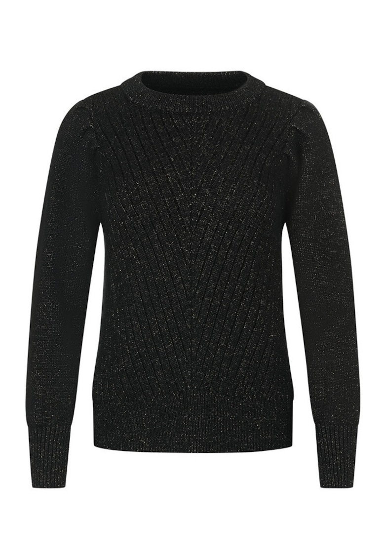 Pulover cu decolteu la baza gatului din amestec de lana